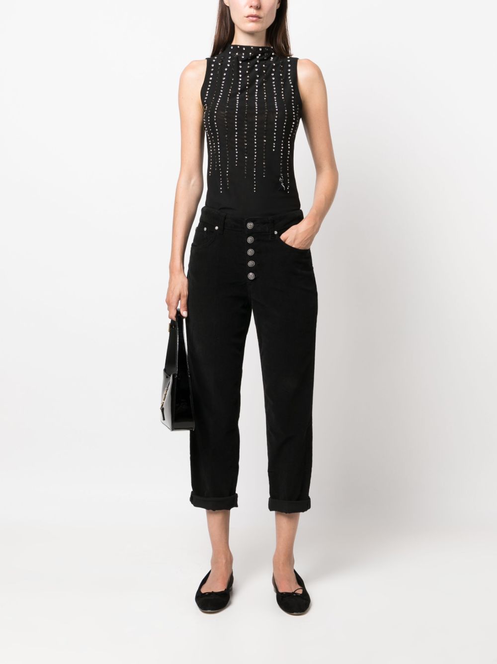 Pantaloni Koons Loose donna in velluto DP268BVS0030YTRTDD 999 DONDUP 