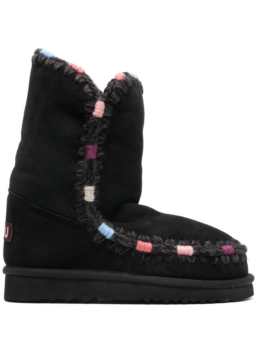 Stivale eskimo 24 cuciture bicolor nero MUFW101097A BKBK MOU 