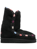 Eskimo boot 24 stitching two-tone black