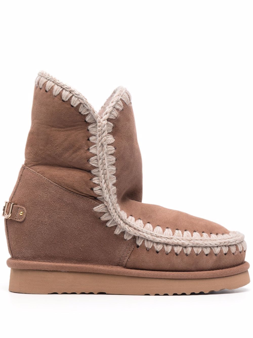 Stivale rosa marrone 23cm  con zeppa interna corta MUFW121013A PKBRO MOU 