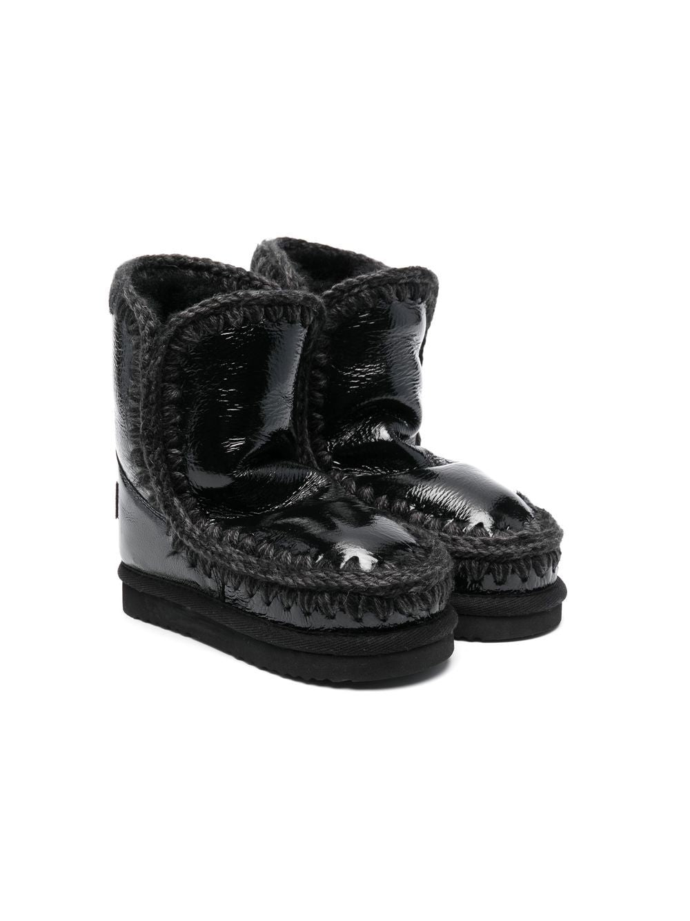 Stivali eskimo 24 nero vernice MUFK101000C PATBLK MOU KIDS 