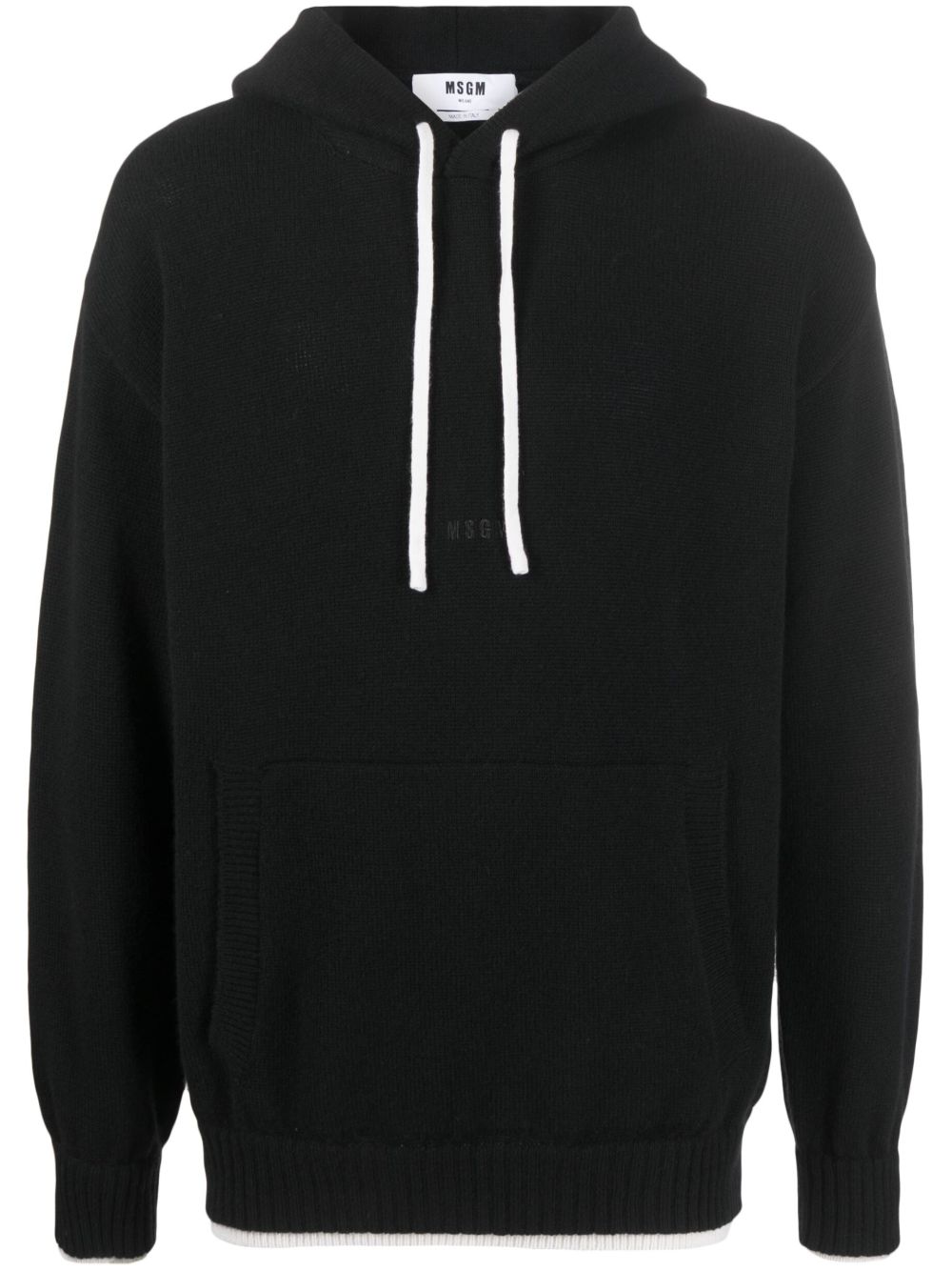 Maglia con cappuccio embroidery cashmere blen 3540MM205237787 99 MSGM 