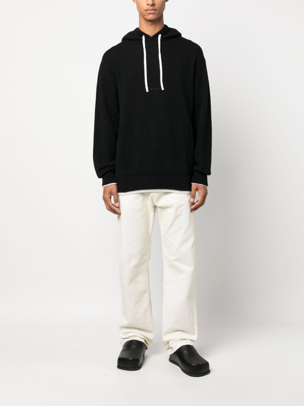 Maglia con cappuccio embroidery cashmere blen 3540MM205237787 99 MSGM 