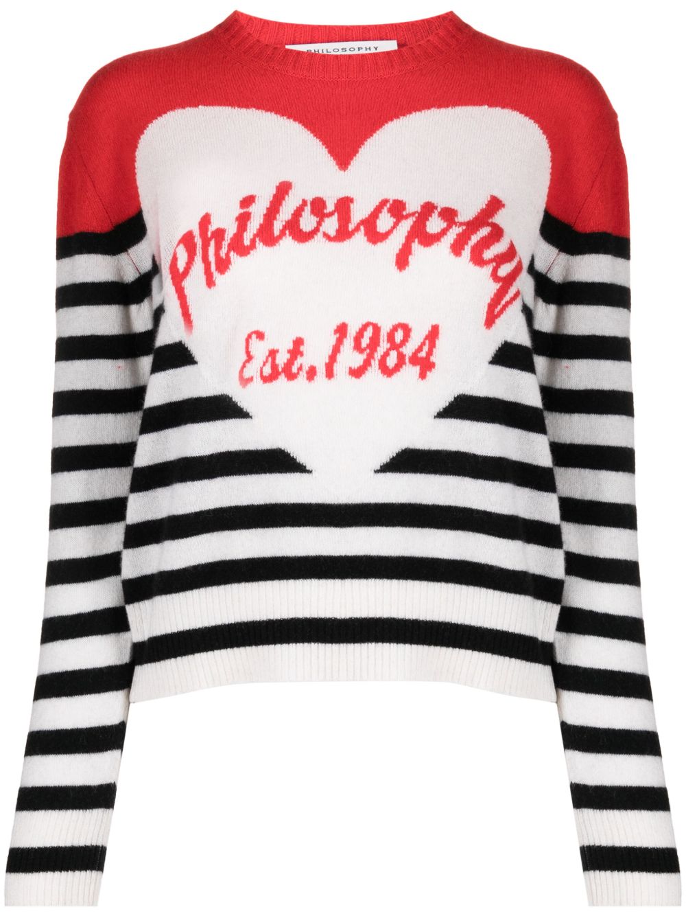 Maglione heart con righe orizzontali A09055700 1002 PHILOSOPHY DONNA 