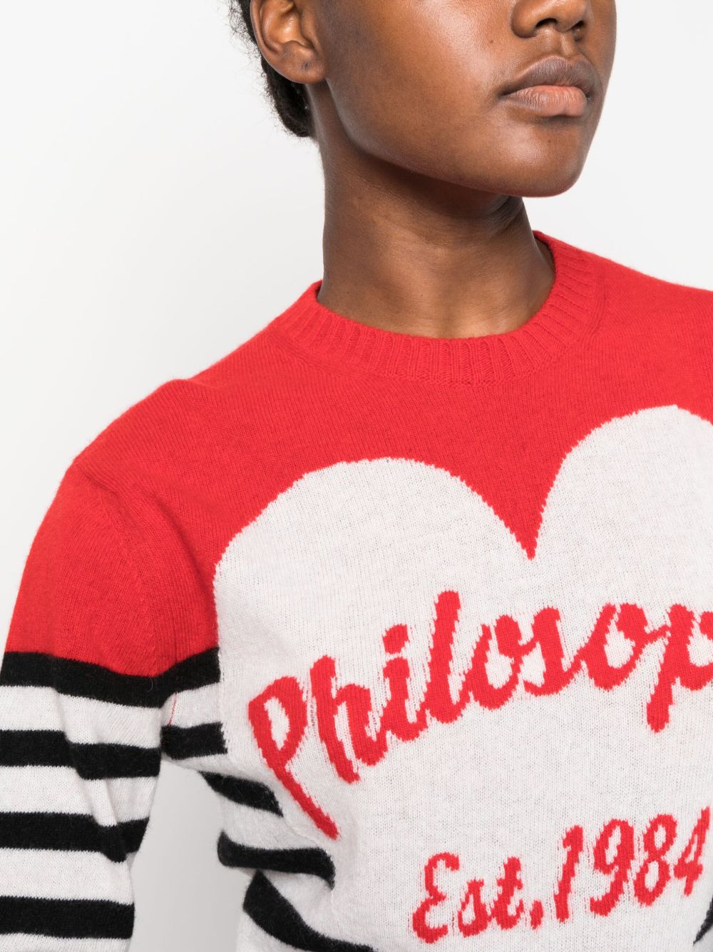 Maglione heart con righe orizzontali A09055700 1002 PHILOSOPHY DONNA 