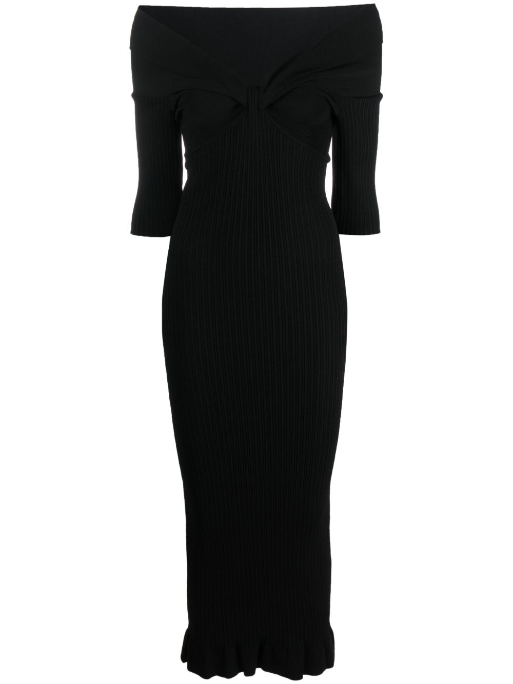 Abito nero scollo a barca V04905702 0555 PHILOSOPHY DONNA 