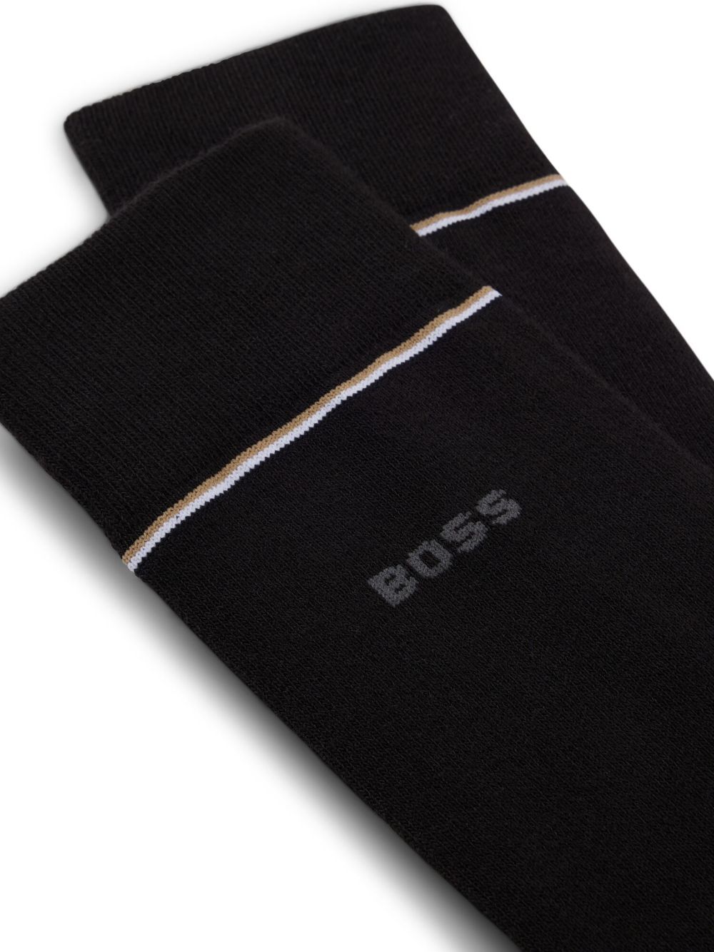 Calzini neri orli logati 50518523 001 BOSS 