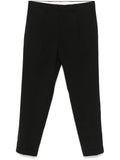 Black tapered leg trousers