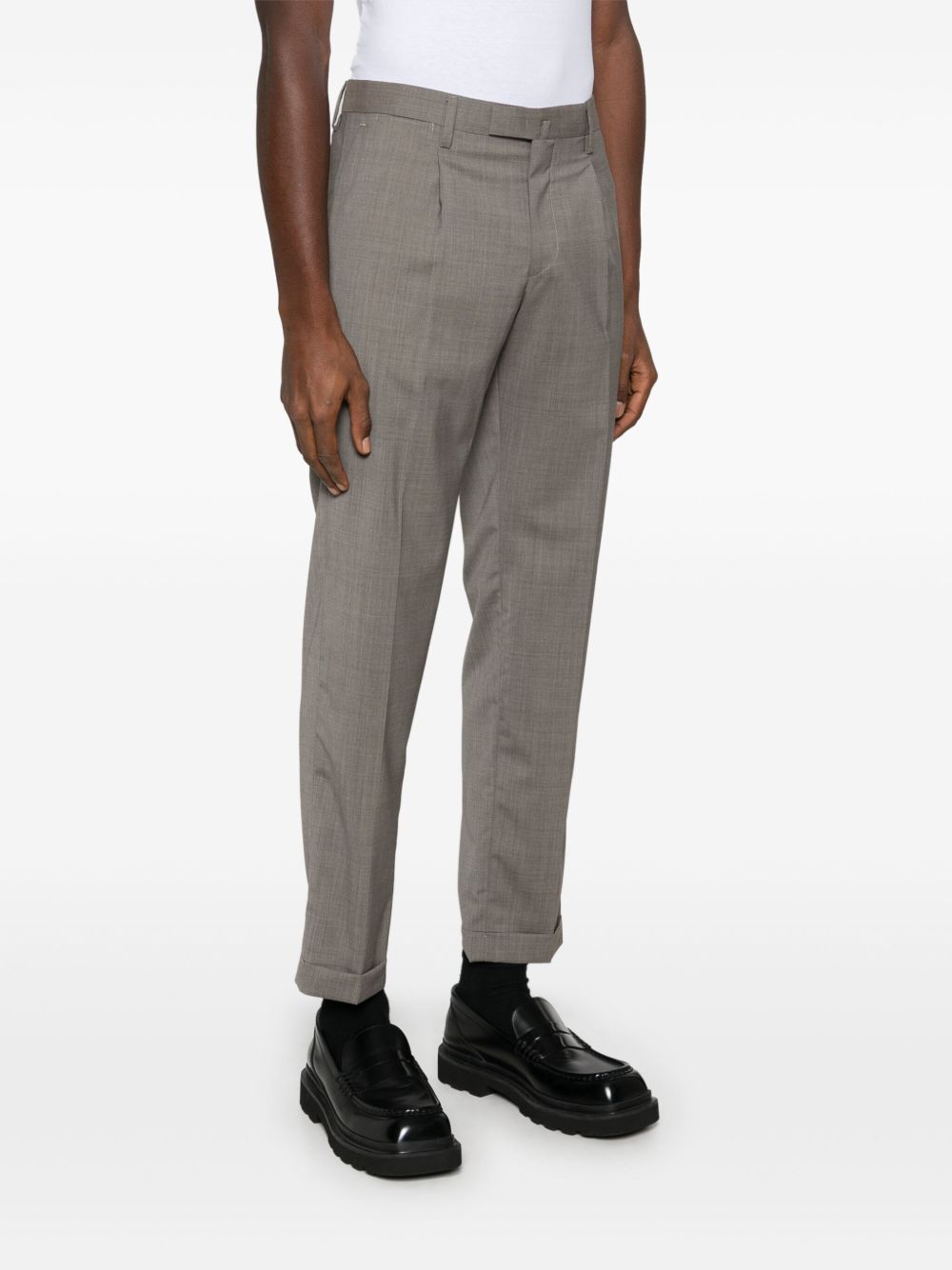 Pantalone tortora gamba affusolata BG21S324082 00036 BRIGLIA 