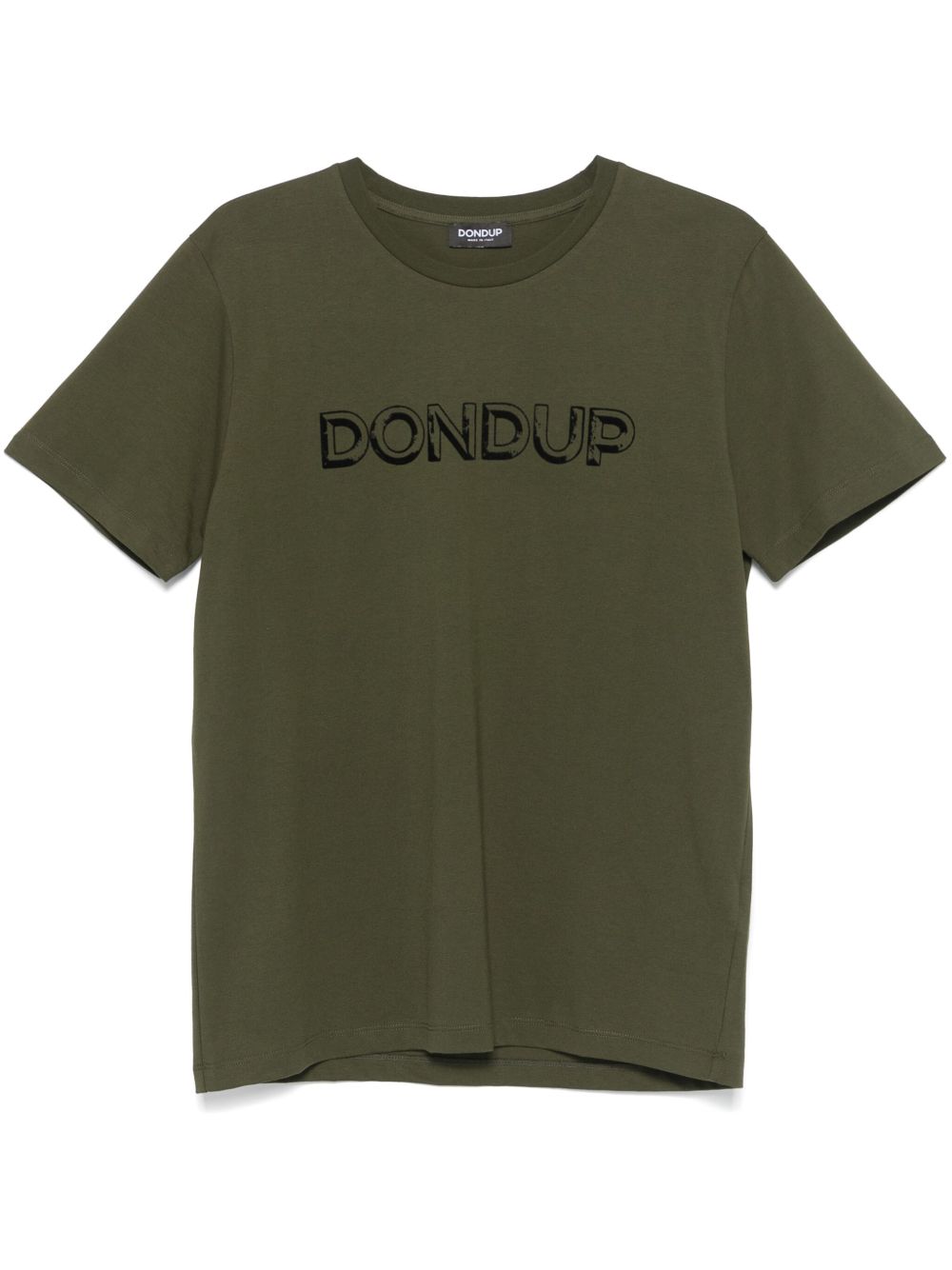 T-shirt logo stampa verde militare US198JF0309UHY6 633 DONDUP 