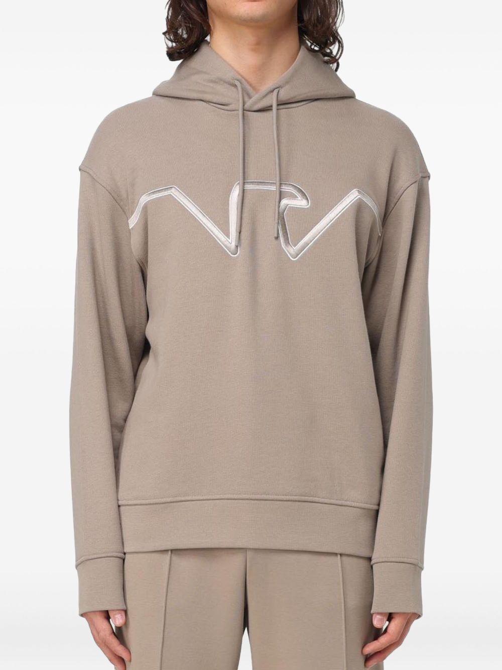 Felpa beige aquila petto ricamata 6D1MD21JWPZ 01P5 EMPORIO ARMANI 