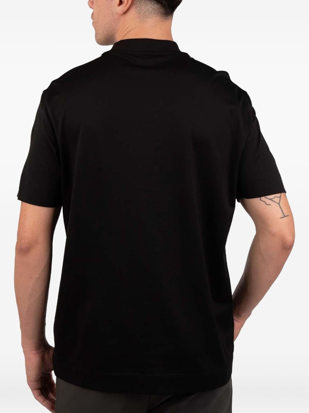 T-shirt Nera con Logo Goffrato 6D1TR31JOSZ 0035 EMPORIO ARMANI 