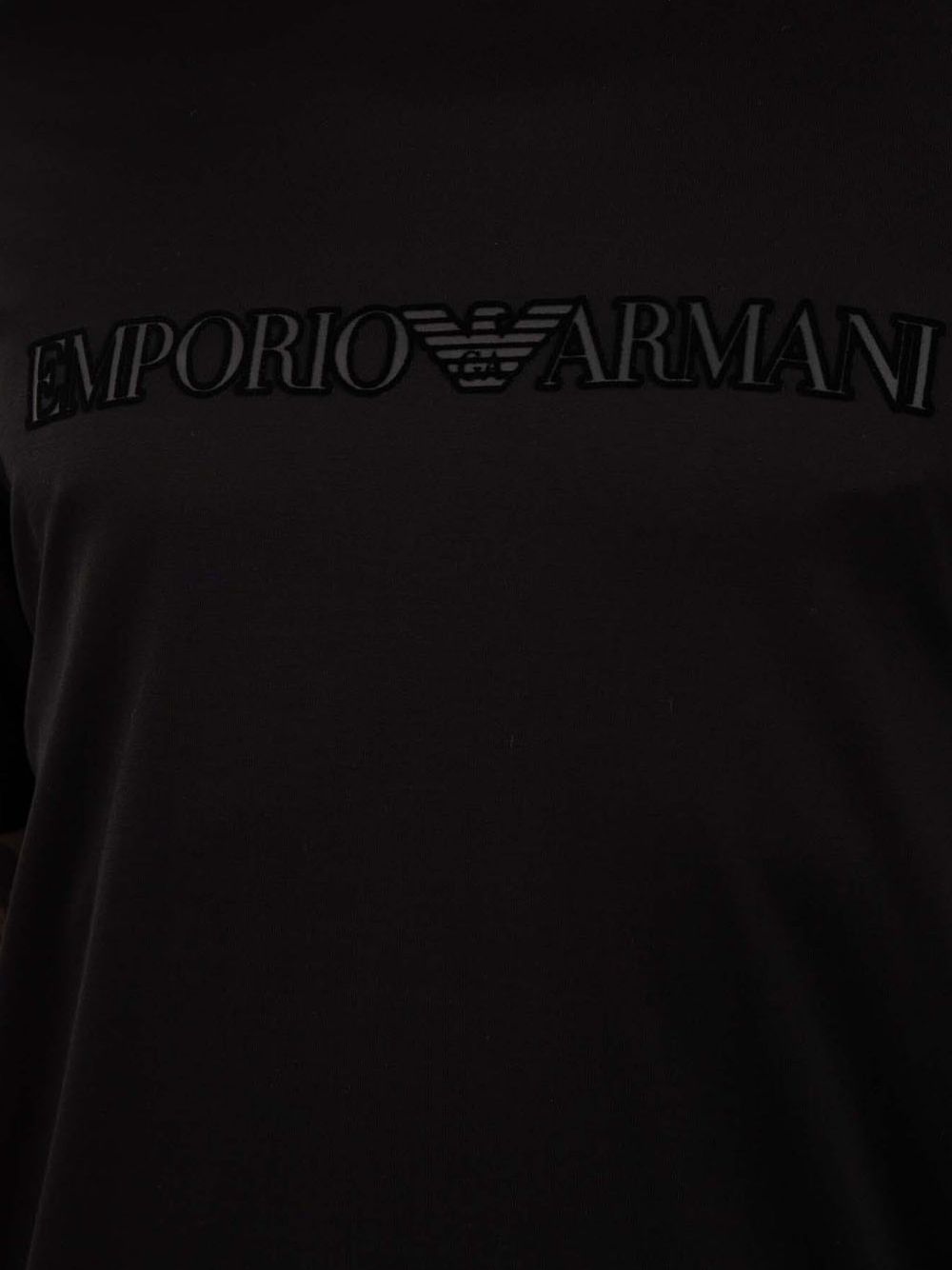 T-shirt Nera con Logo Goffrato 6D1TR31JOSZ 0035 EMPORIO ARMANI 
