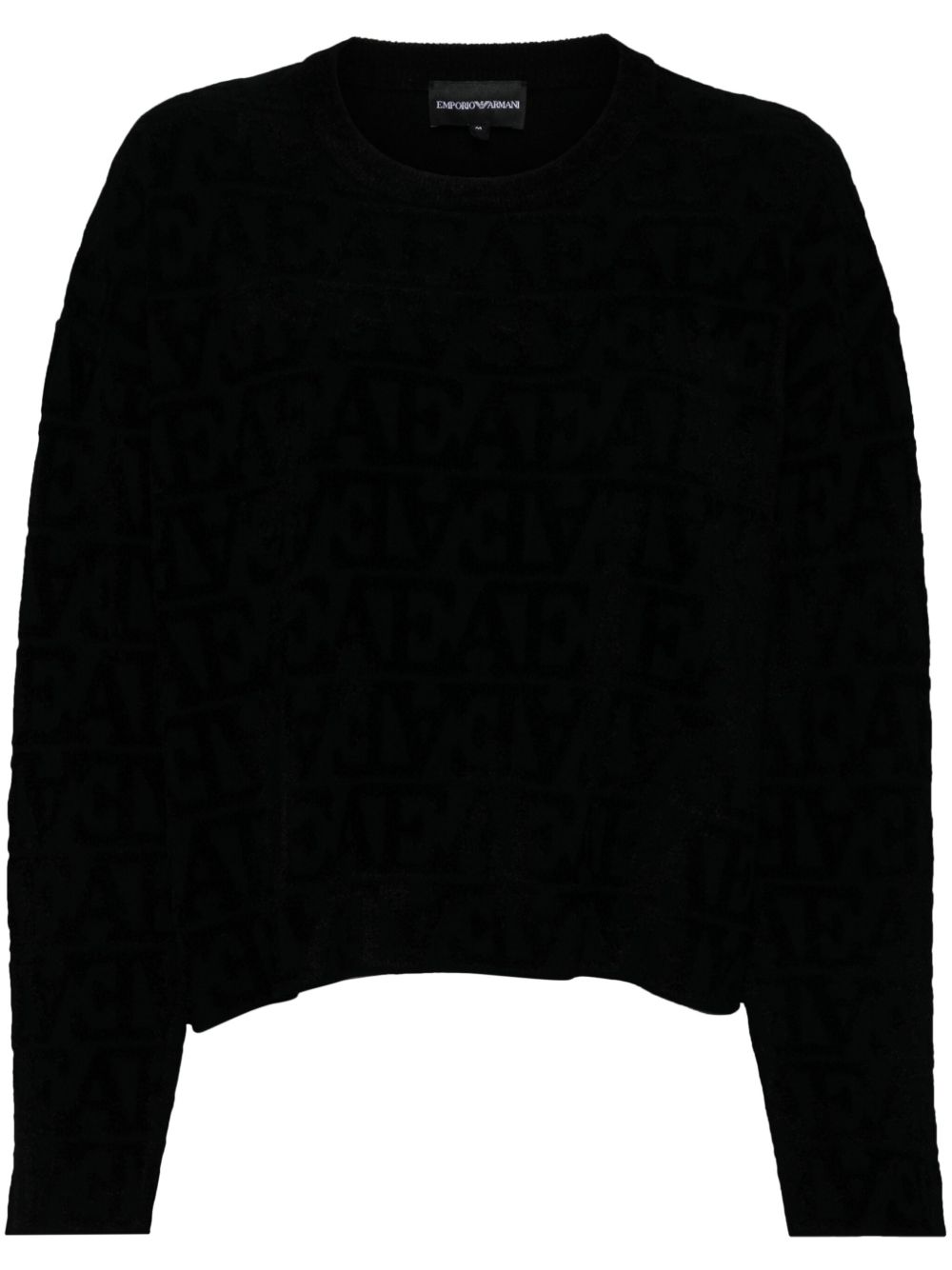 Maglione nero logo monogram all-over 6D2MTC2M10Z 0999 EMPORIO ARMANI 