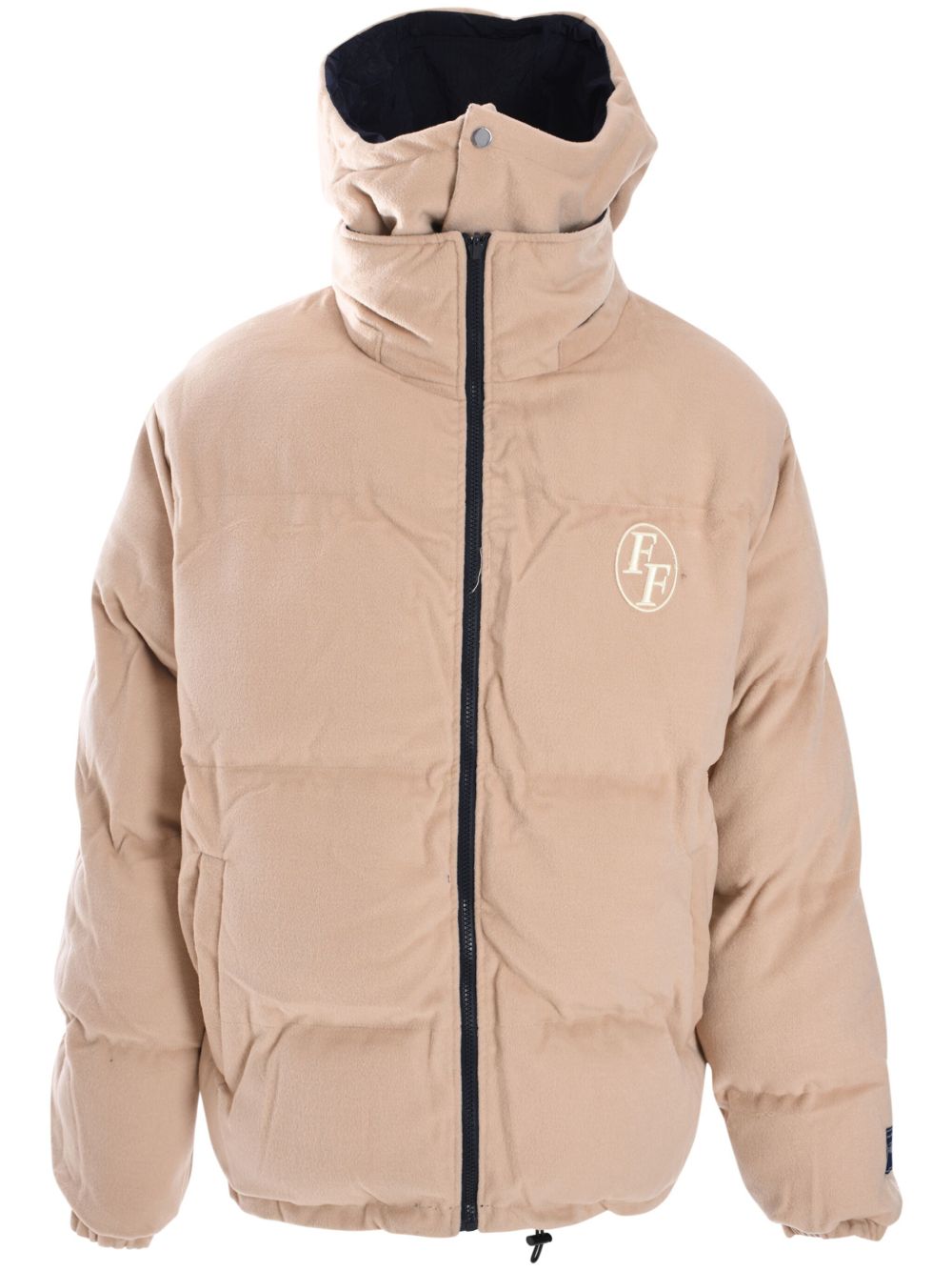 Bomber imbottito reversibile logo petto beige/blu JPF2402 BEIGE FAMILY FIRST MILANO 