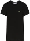 Black mini t-shirt with embroidery logo