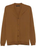 Cardigan marrone in maglia