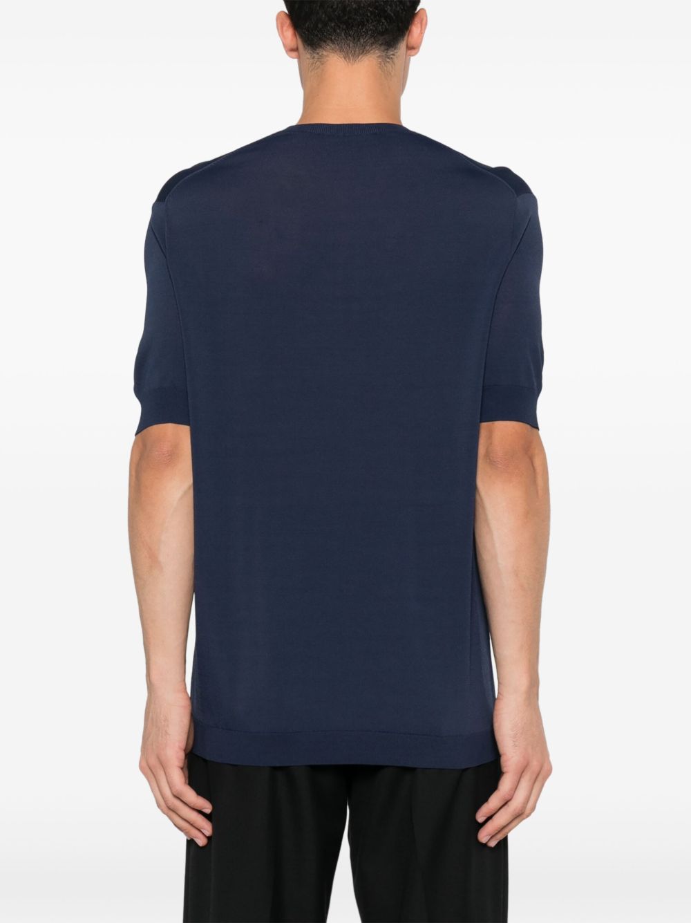 maglioncino k186 blu mezze maniche L1MFW24256699 E044 LOW BRAND 