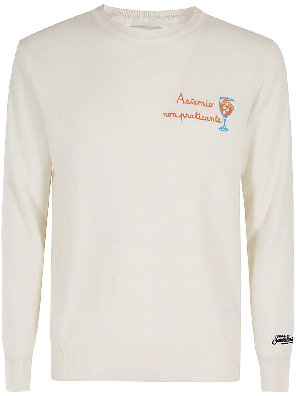 Maglione heron light "Astemio non praticante" crema HER0005 02948G MC2 SAINT BARTH 