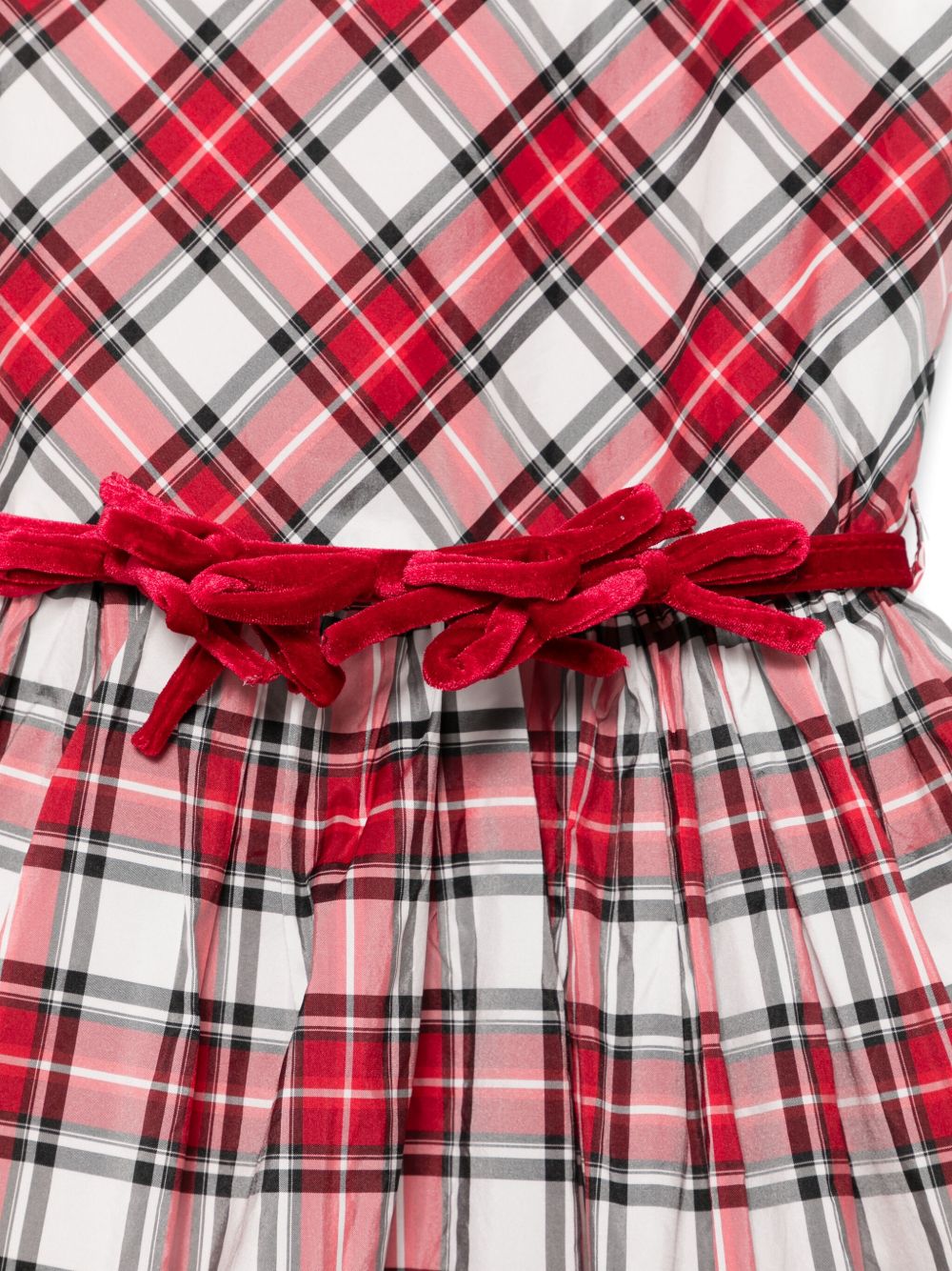 Abito rosso tartan 11D9214420 4301 MONNALISA KIDS 