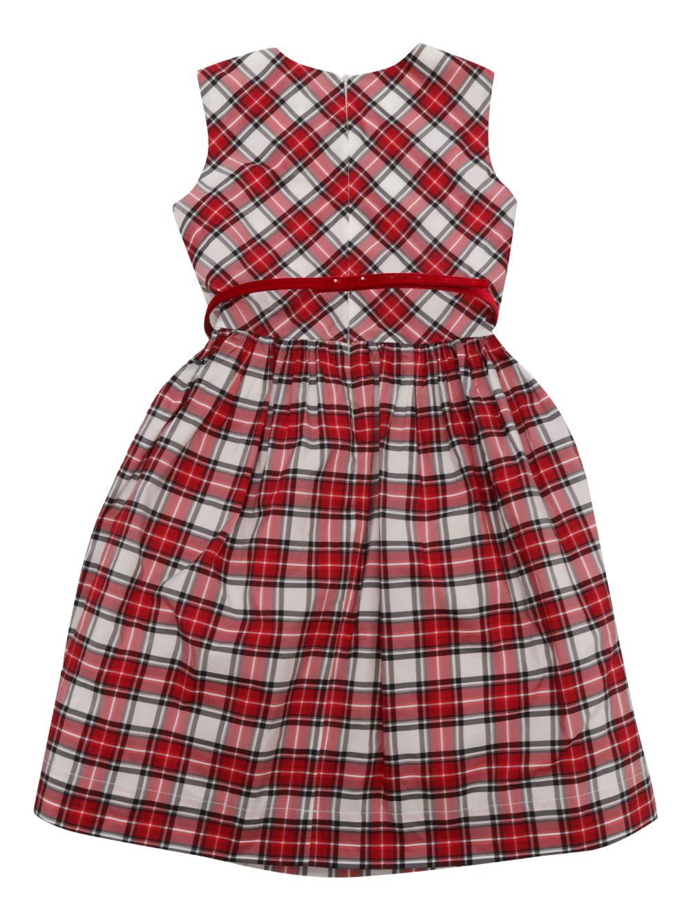 Abito rosso tartan 11D9214420 4301 MONNALISA KIDS 