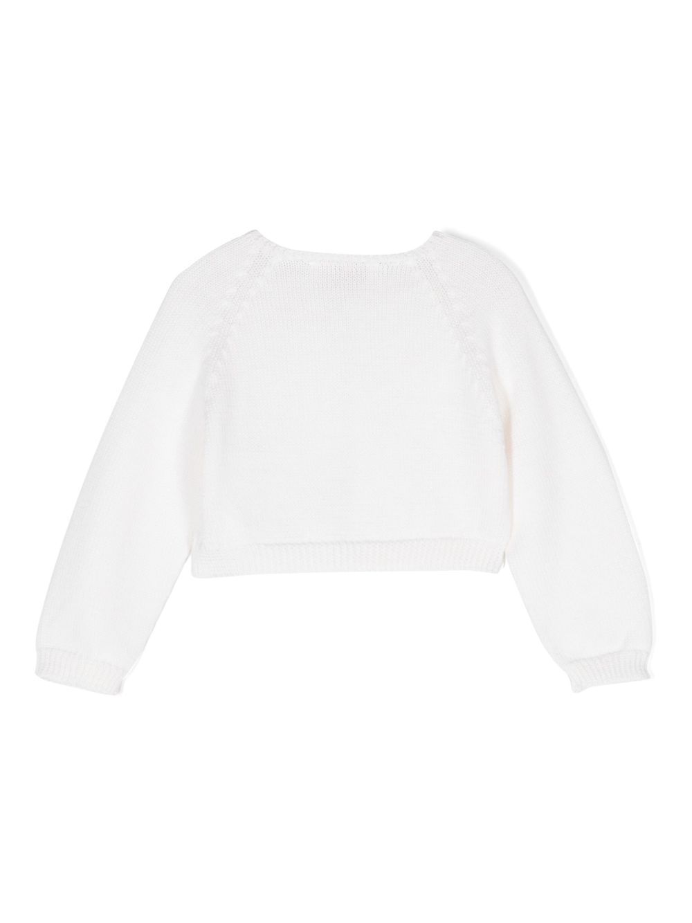 Cardigan bianco neonata lana 73D8004097 0001 MONNALISA KIDS 