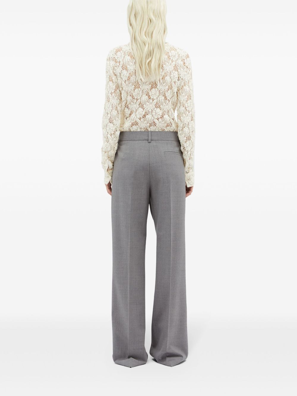 Pantalone grigio vita alta classico 3741MDP01247506 97 MSGM 