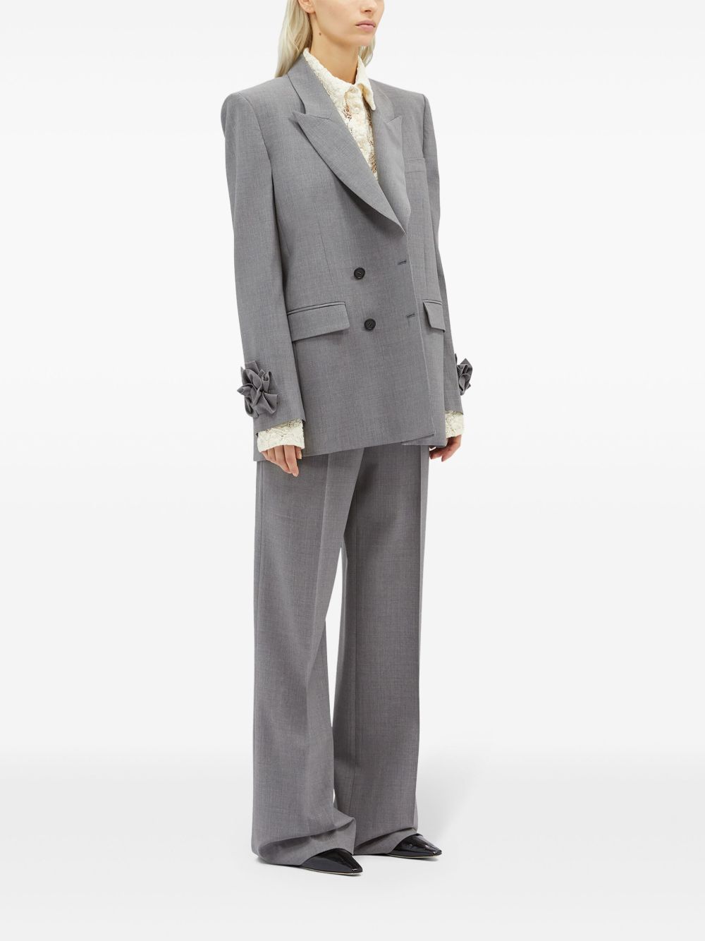 Pantalone grigio vita alta classico 3741MDP01247506 97 MSGM 
