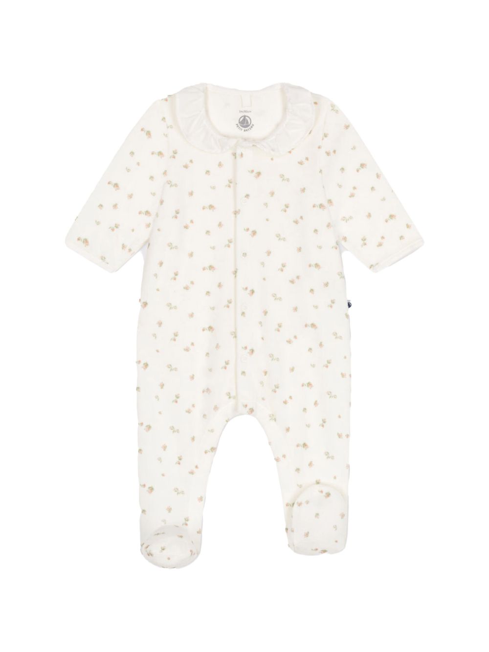 Tutina bianca fantasia floreale neonato A0AST 01 PETIT BATEAU KIDS 