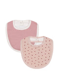 Set bavette con fantasia rosa (2pz)