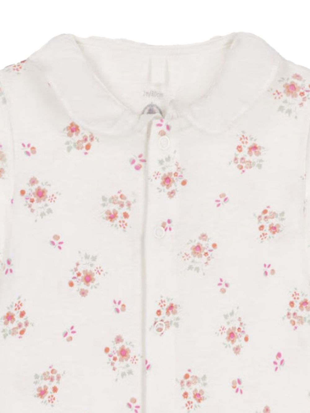 Body con fantasia floreale bianco neonata A0AV5 01 PETIT BATEAU KIDS 