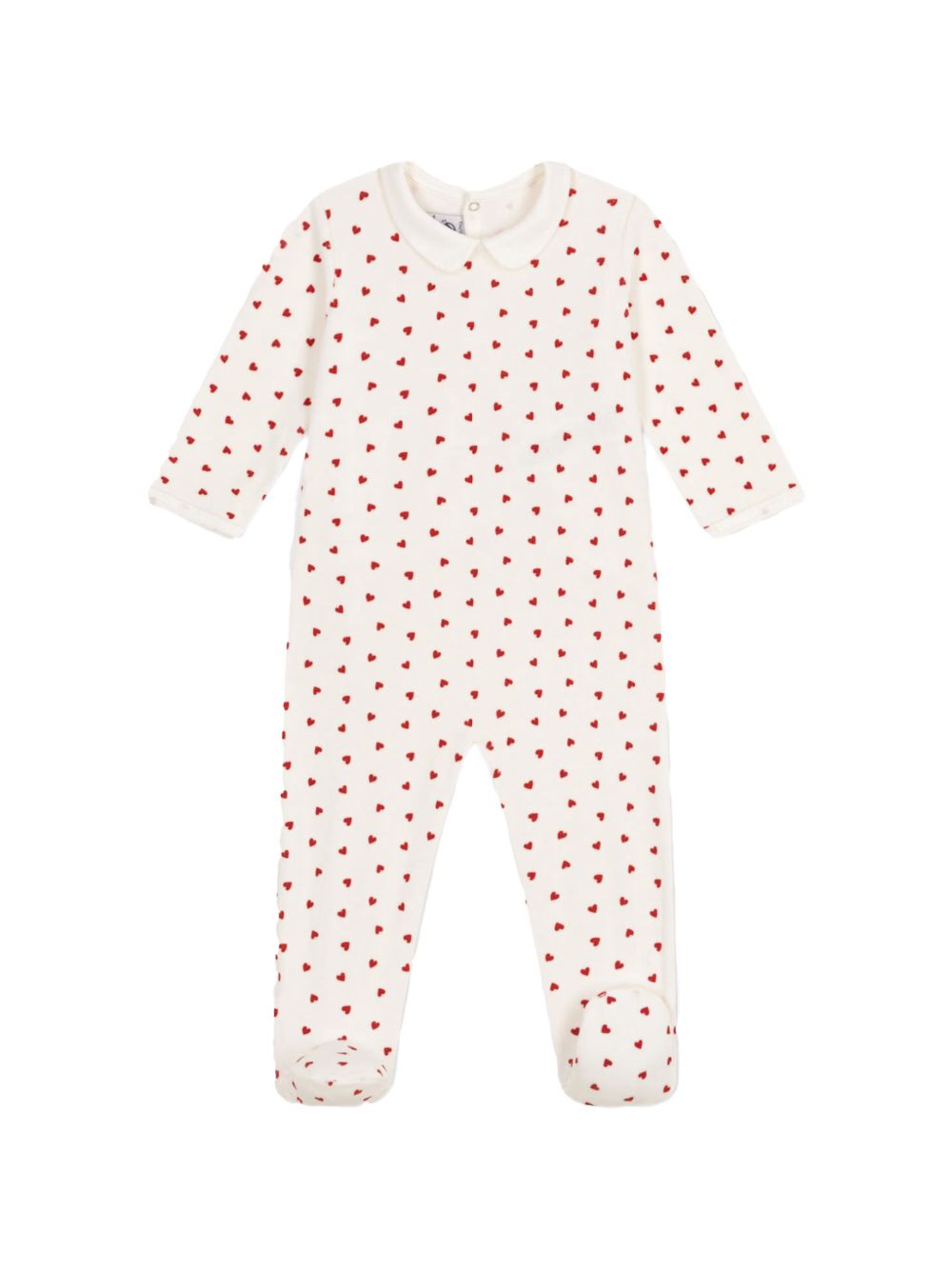 Tutina a calzino con fantasia cuori all-over A0B54 01 PETIT BATEAU KIDS 