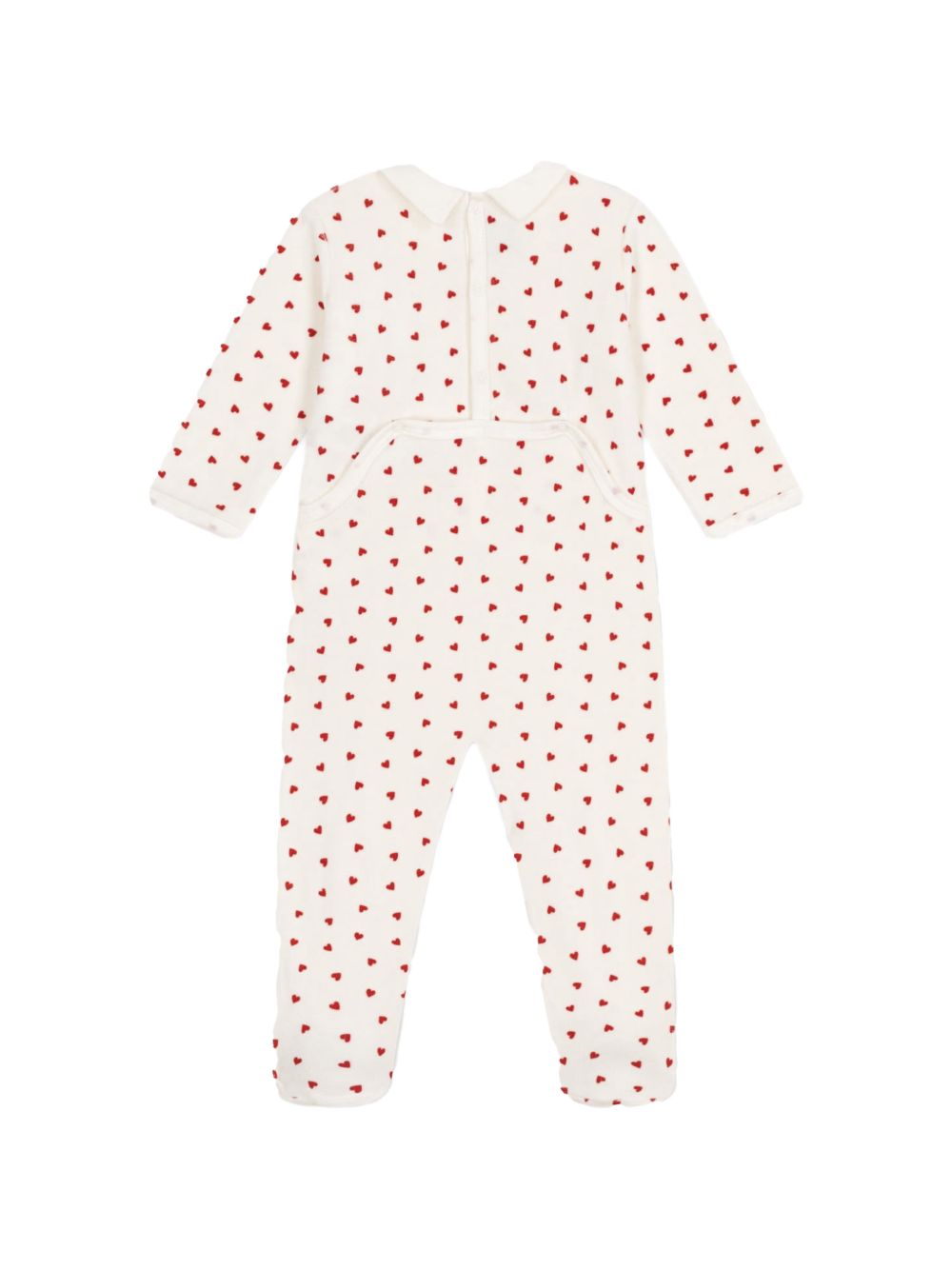 Tutina a calzino con fantasia cuori all-over A0B54 01 PETIT BATEAU KIDS 