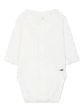 Cream body with ruffled collar for newborn