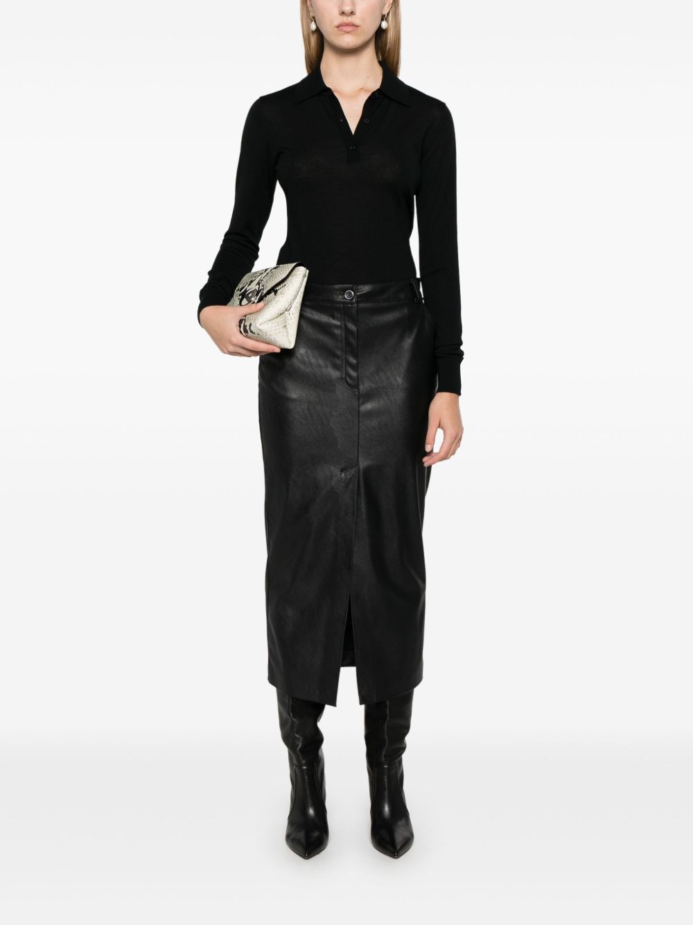 Maglia liquoroso nera 103940A229 Z99 PINKO 