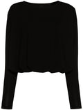 Maglia orlo drappeggiato  nera