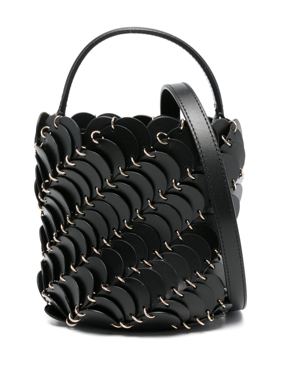 Borsa a secchiello Pacoïo piccola nera 23HSS0393CLF159 P001 RABANNE 