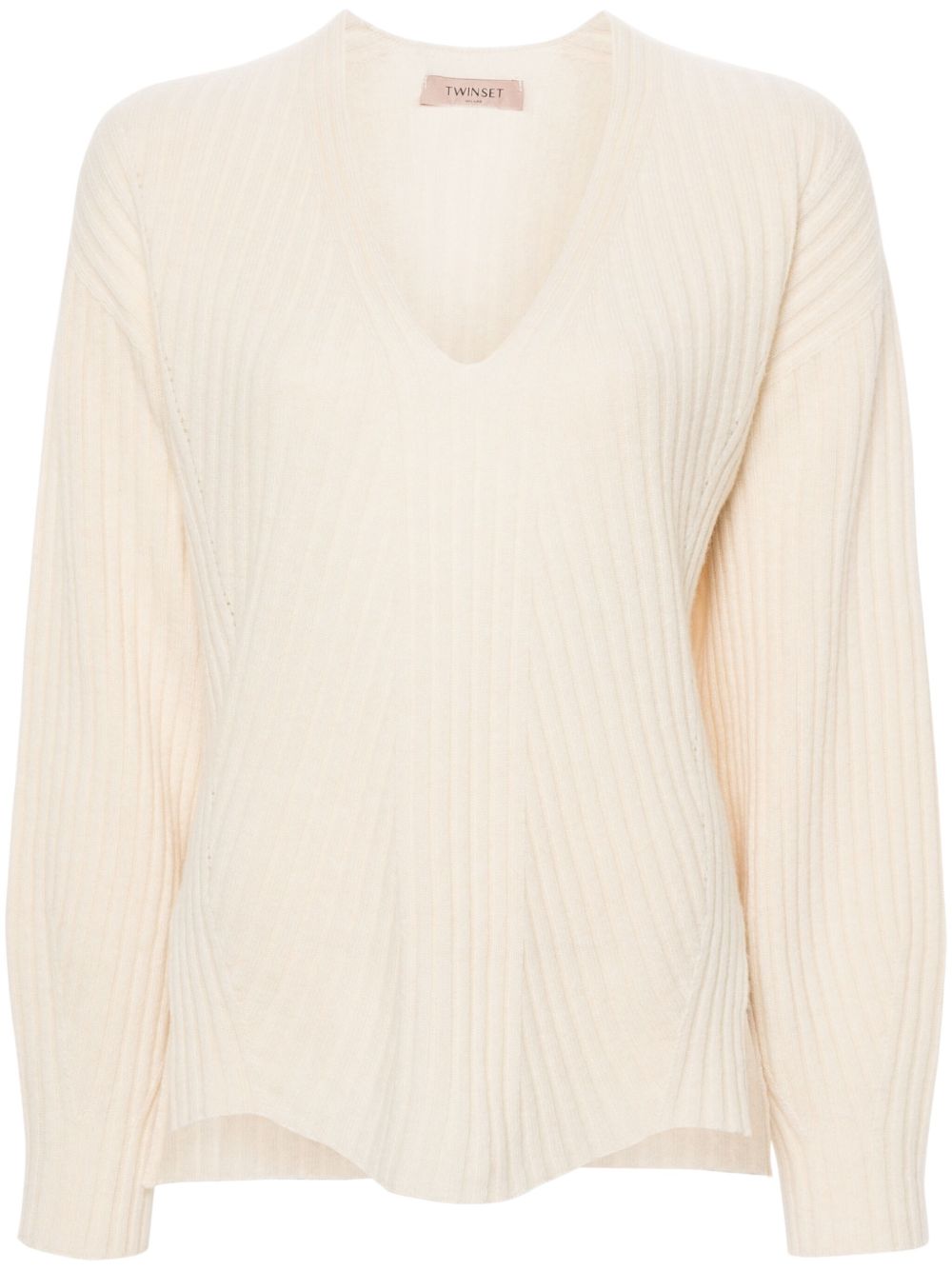 Maglione neve lavorazione a coste 242TP3716 00282 TWINSET 