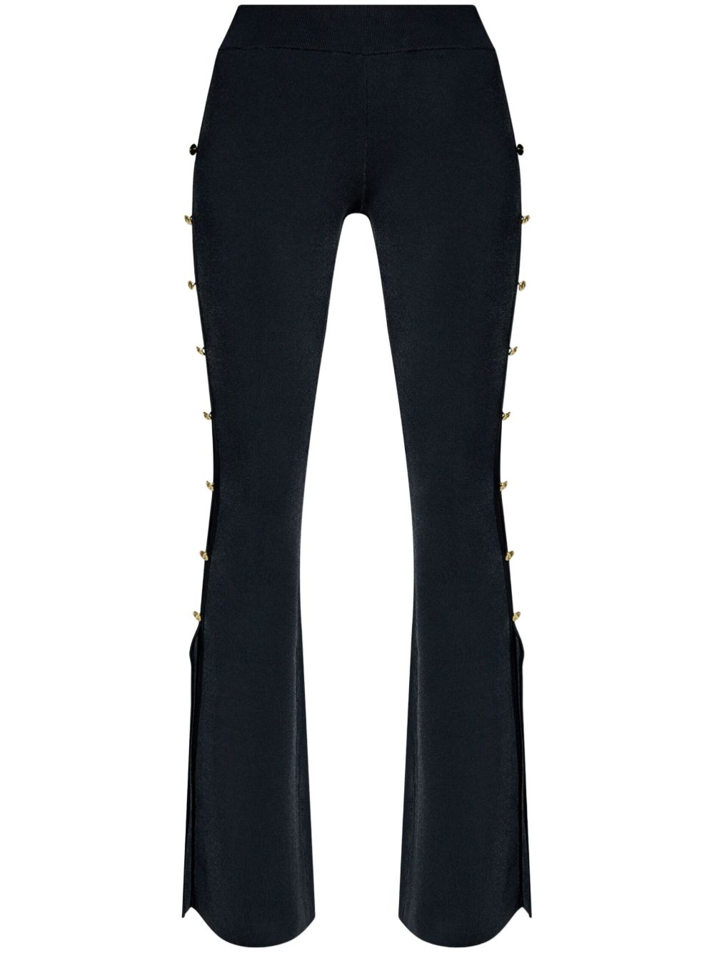 Pantalone nero cut-out laterali 77HAAMB4CM61H 899 VERSACE JEANS 