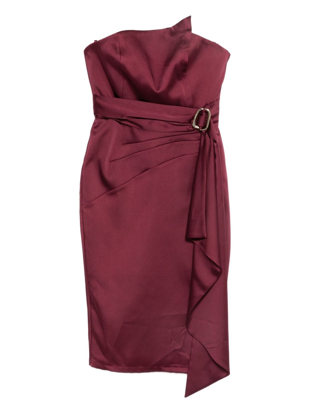 Abito Midi Senza Spalline con Cintura E00757 BORDEAUX BABYLON EUREKA 