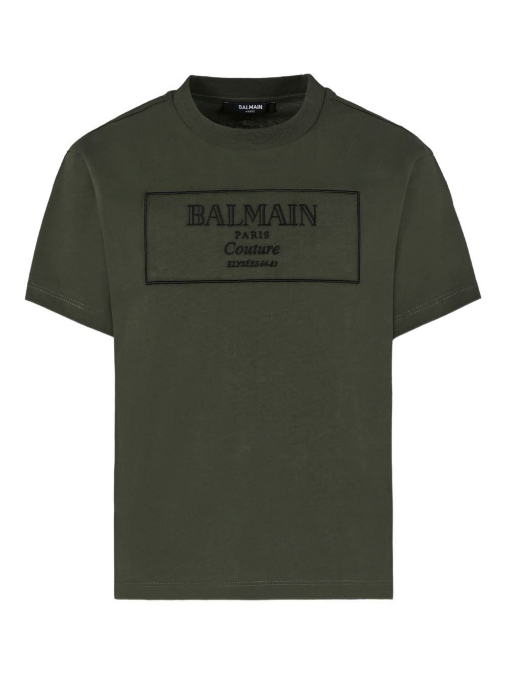 T-shirt Verde con Logo Ricamato BX8P51Z3186 762NE BALMAIN KIDS 