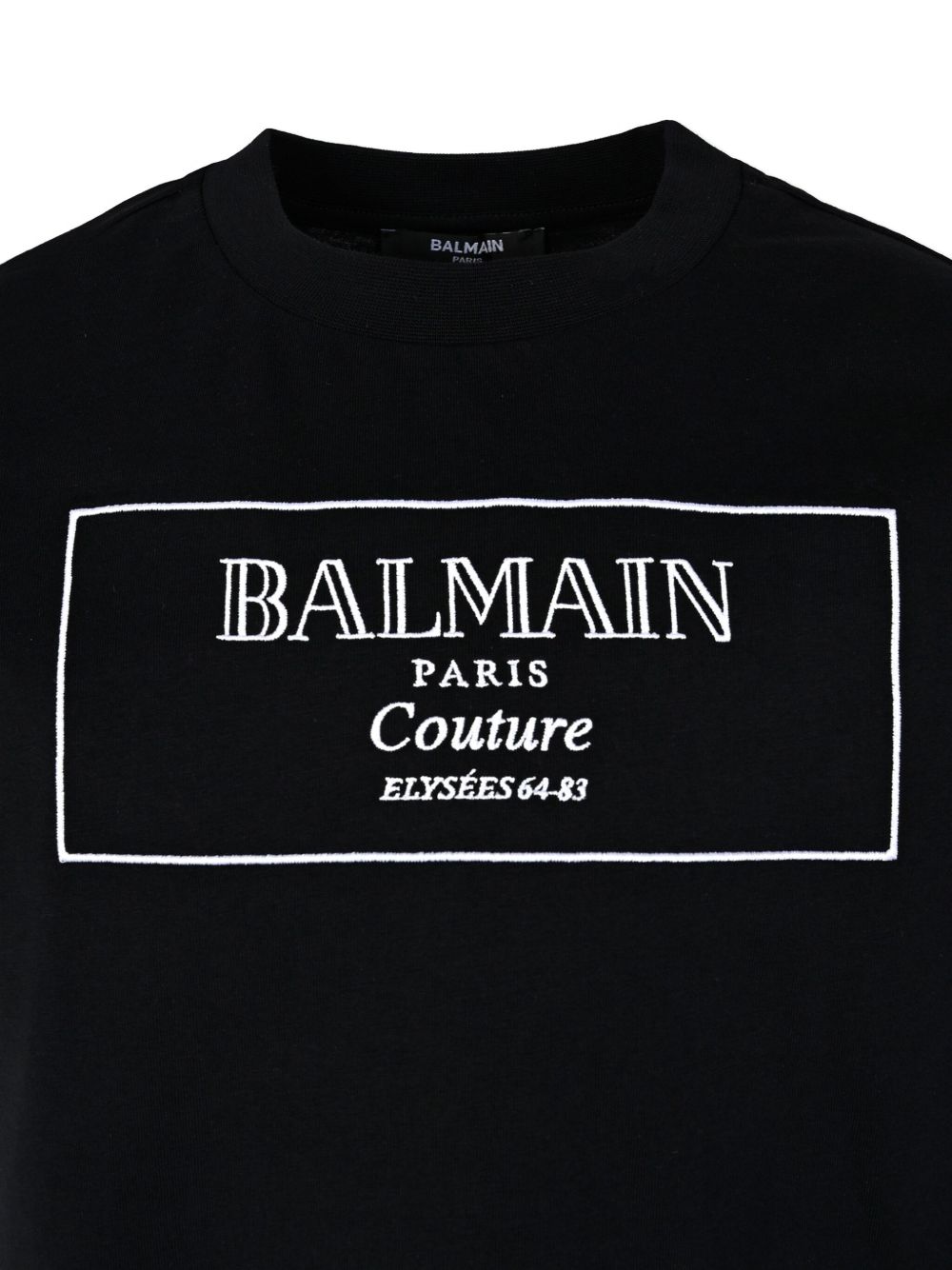 T-shirt Nera con Logo BX8P51Z3186 930BC BALMAIN KIDS 