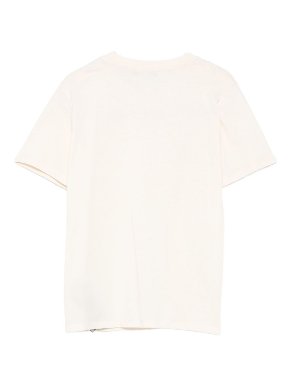 T-shirt Bambina in Cotone Beige con Logo e Bottoni Oro BX8R51Z3186 109OR BALMAIN KIDS 