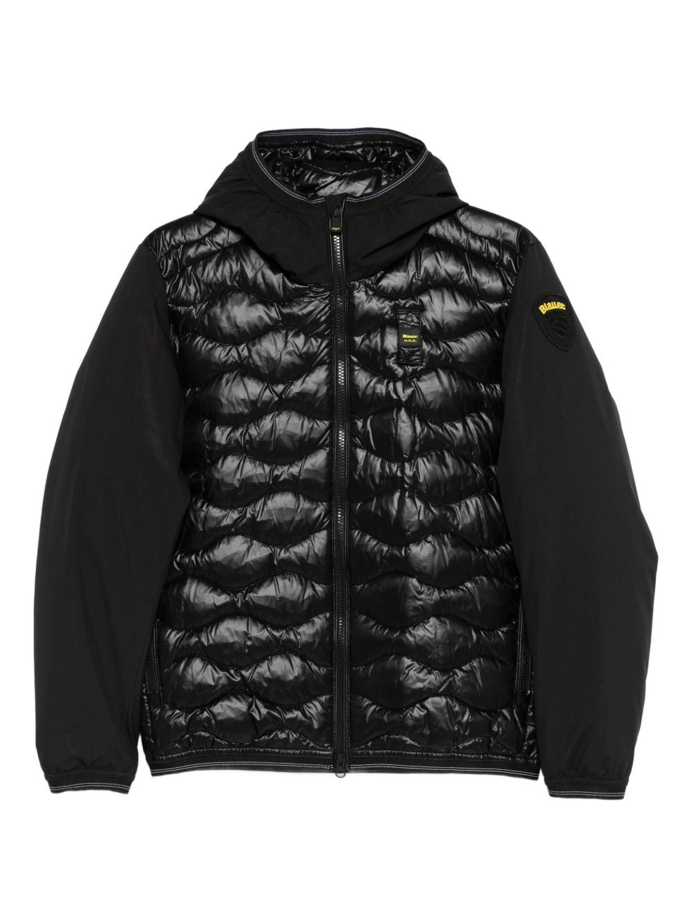 Piumino con cappuccio nero 25WBLKC08440006355 999 BLAUER KIDS 