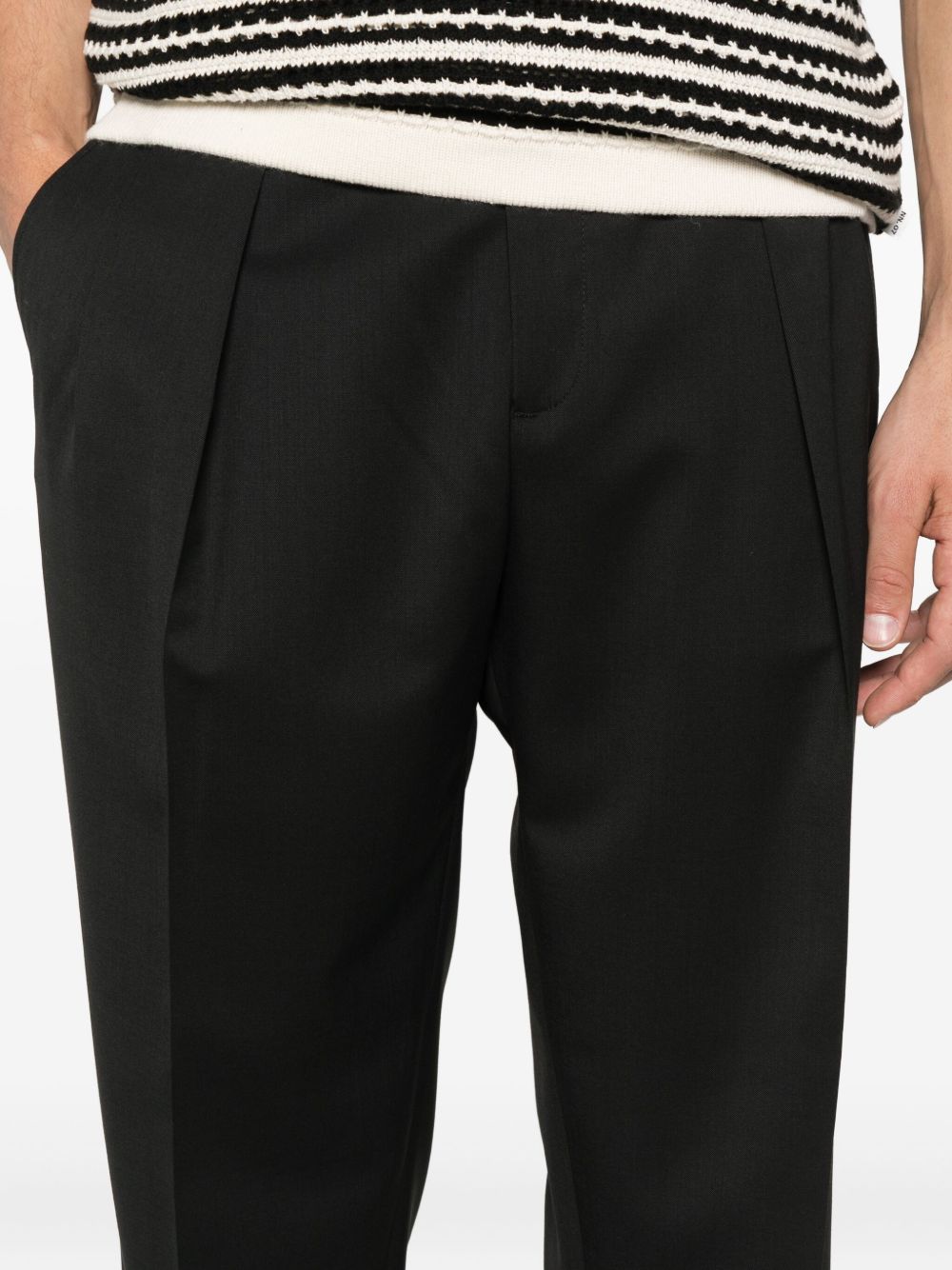 Pantaloni Neri con Pieghe PORTOBELLOS400100 00010 BRIGLIA 