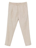 Pantaloni Dritti con Coulisse Beige