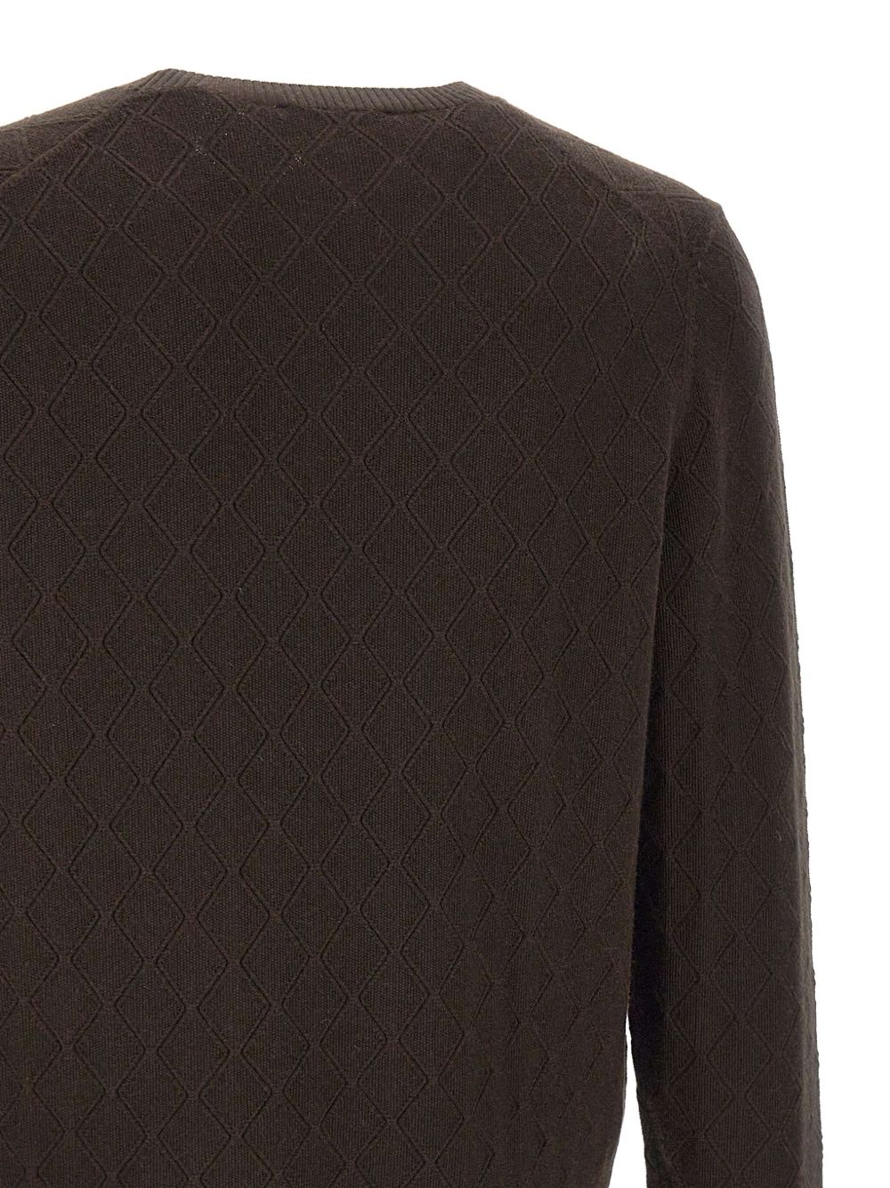 Maglione marrone con motivo a rombi DK97022 MORO DIKTAT 