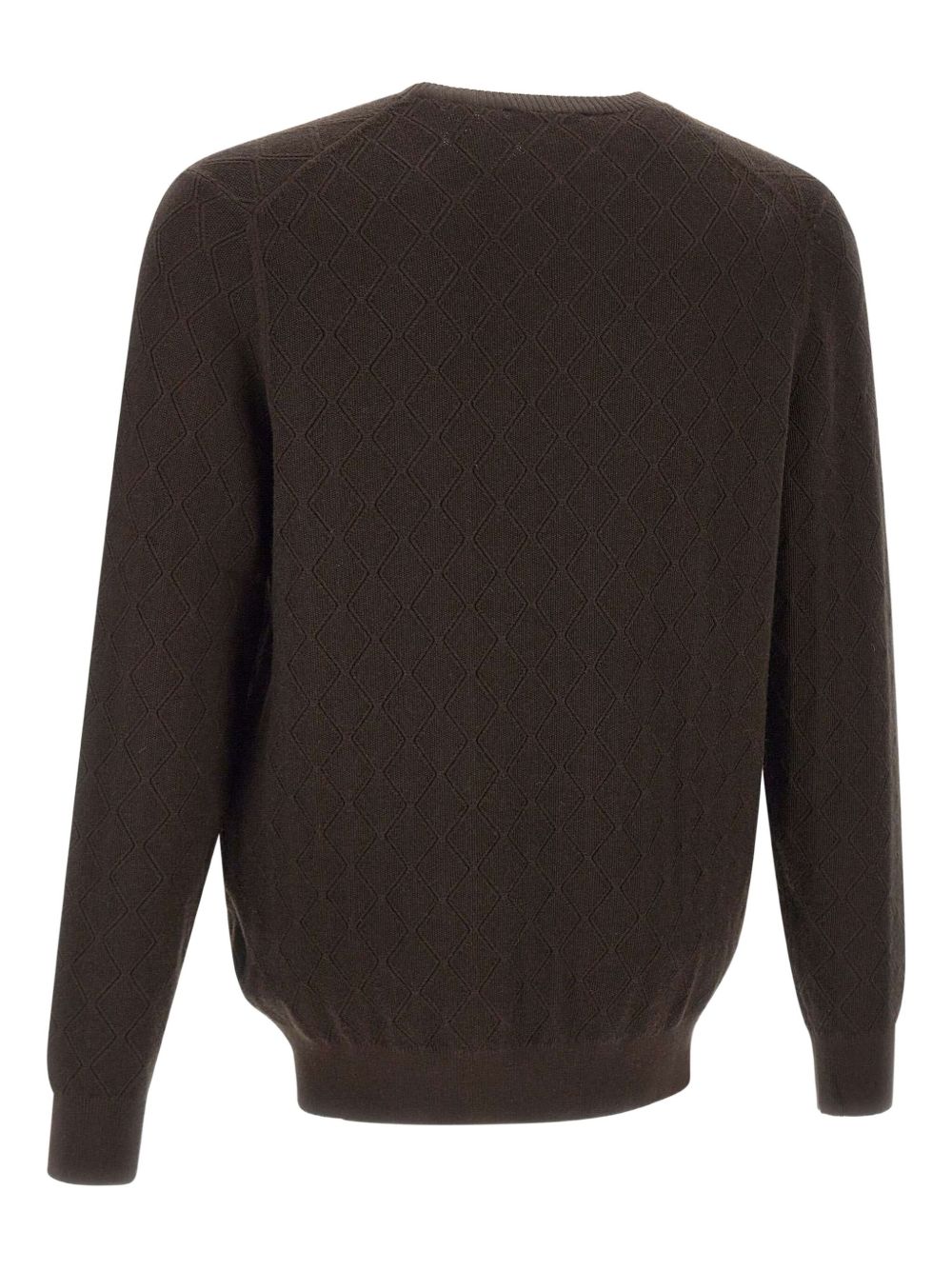 Maglione marrone con motivo a rombi DK97022 MORO DIKTAT 