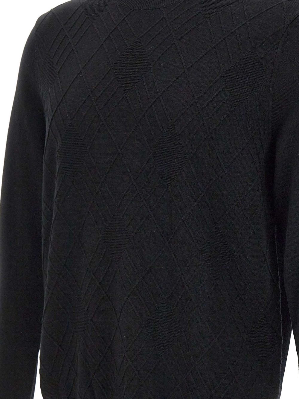 Maglione in lana con motivo a rombi DK97069 NERO DIKTAT 