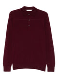 Polo con bottoniera bordeaux